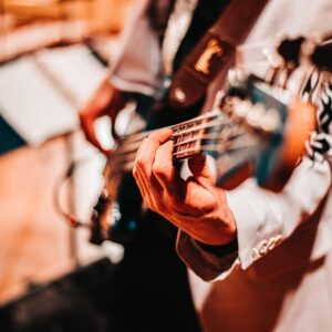 person playing guitar